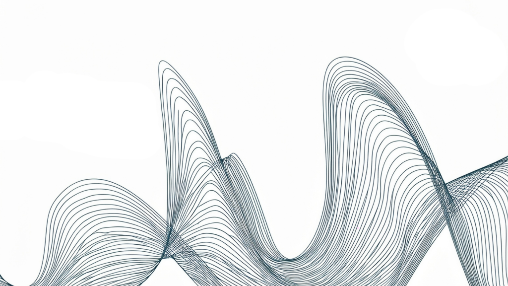 Klangwellen auf weißem Hintergrund